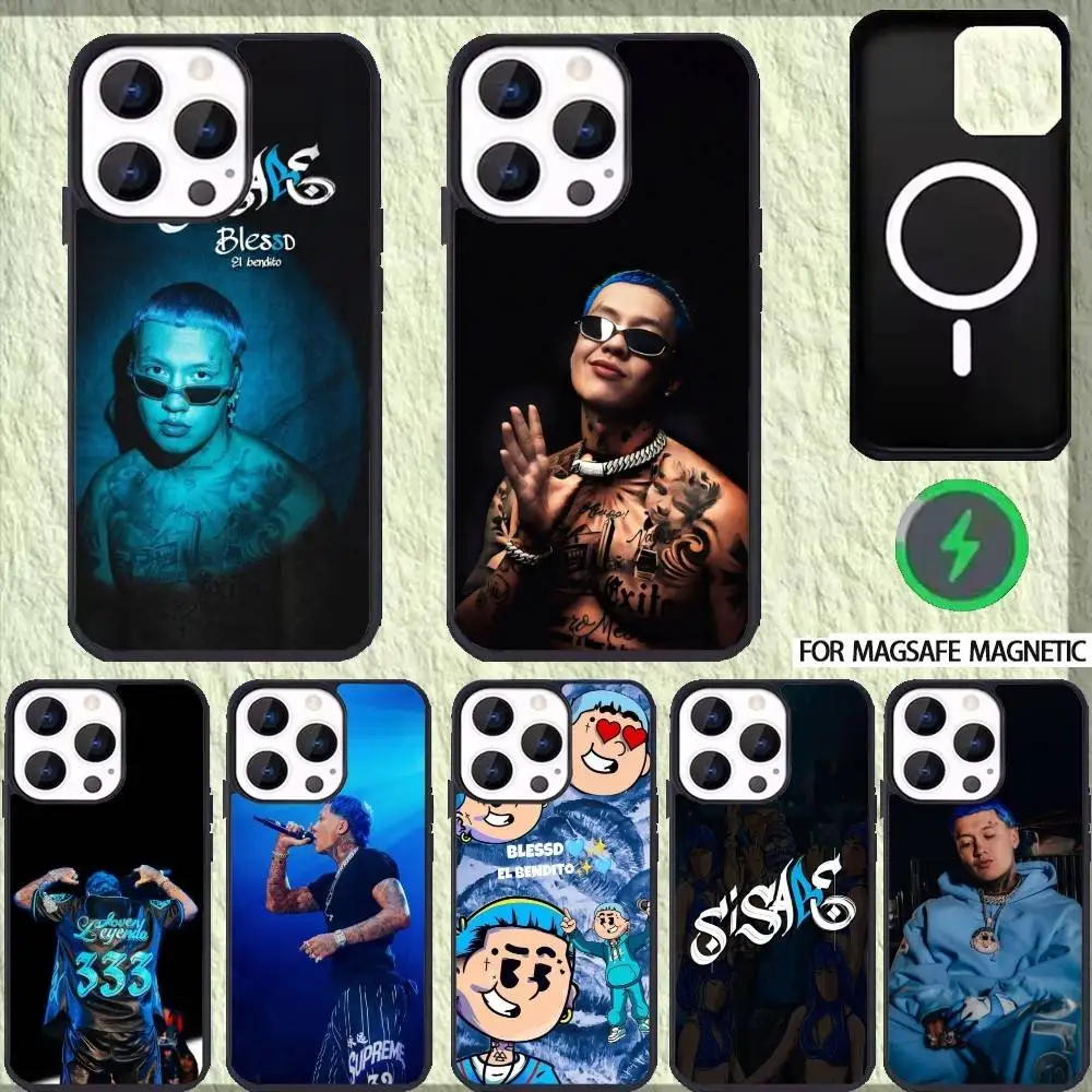 

Blessd Cantante Rapper Phone Case For iPhone 17,16,15,14,13,12,Plus,Pro,Max for Magsafe Magnetic Wireless Charging