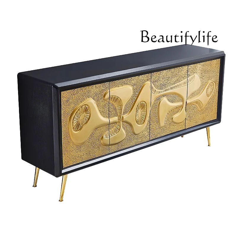 

American porch cabinet multifunctional dining side cabinet living room decoration neoclassical three-dimensional engraving