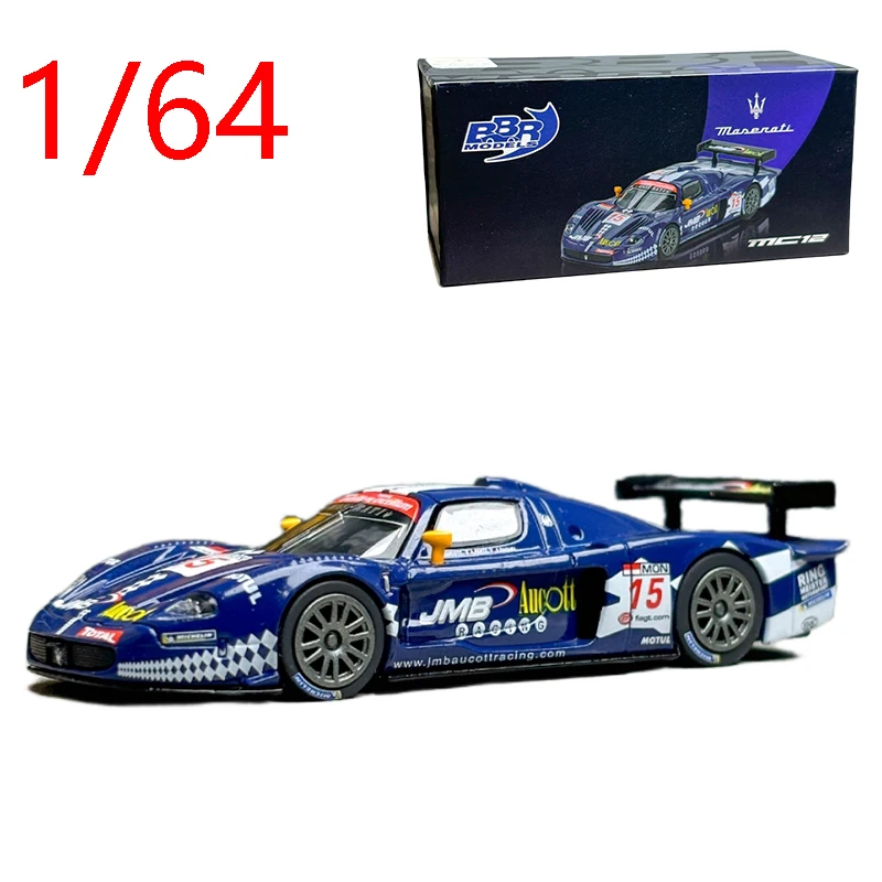 Diecast 1/64 Scale Maserati MC12 Supercar Model Alloy Maserati MC12 No. 15 Painted Racing Model Collection Decoration