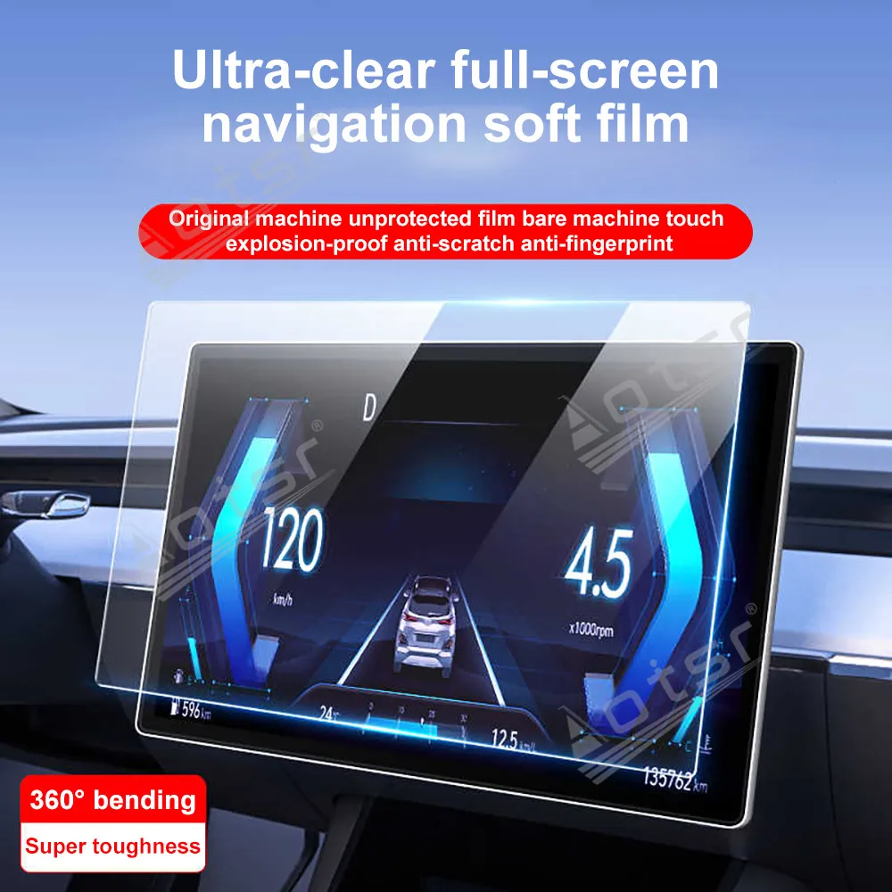 Car Radio Screen Protector High Definition Frosted Anti Glare Soft Film A4 Sheet Support Custom Cutting Protective Film