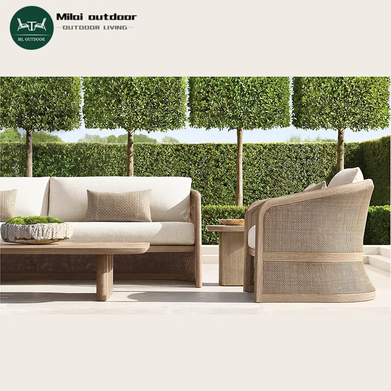 

Modern Outdoor Teak Sofa Set Factory Hot Selling For Hotels & Gardens For Courtyard Afternoon Tea Leisure