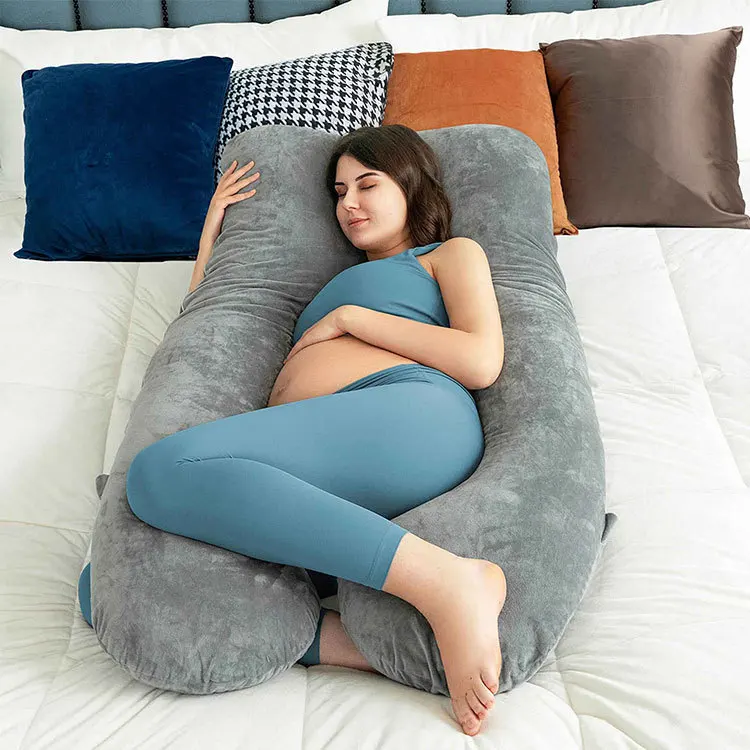 Pregnant Women's Pillow U -shaped Whole Body Maternal Support Pillows, Pregnant Women's Waist Pillows, U Shaped Full Body Pillow