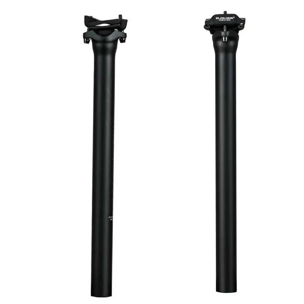 Elitaone Leichte Fahrradsattelstütze aus Carbon, 27,2 mm, unidirektional, mattiert, für Rennräder und MTB, 62PLUS – Detail 5