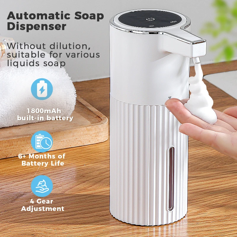 جديد الحائط موزع الصابون الأوتوماتيكي رغوة غسالة اليد الذكية 400 مللي السائل قابلة للشحن الحمام التعريفي الاستشعار