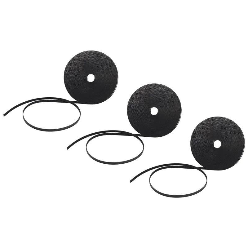 3 قطع 6 مم GT2 RF حزام توقيت مطاطي مقوى من الألياف الزجاجية للطابعة ثلاثية الأبعاد، 10 متر