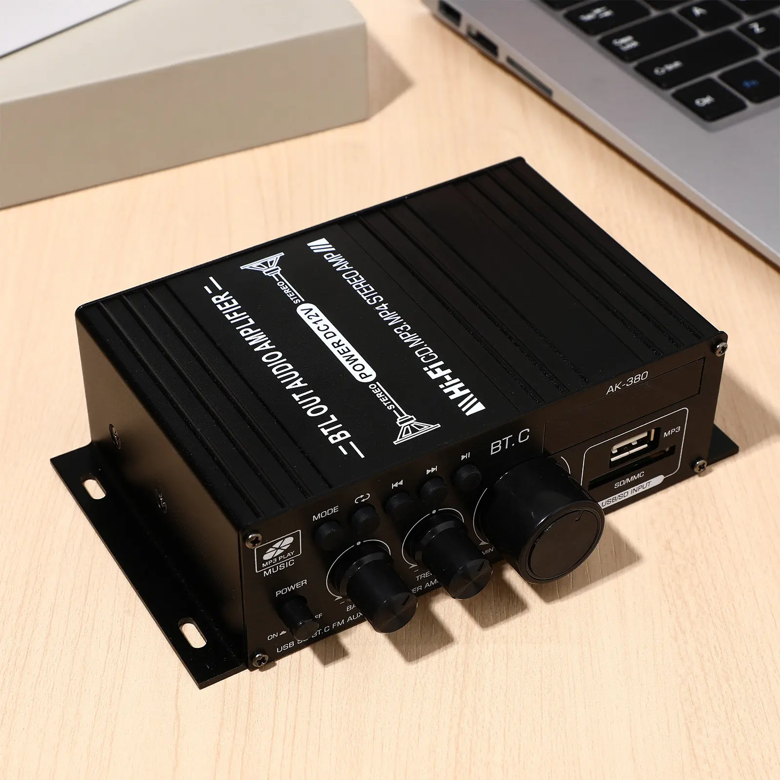 Powerful Wireless 12V Audio Amplifier Stereo Receiver for Car Home Audio Amplifier Speakers Stereo Receivers Radio Receiver