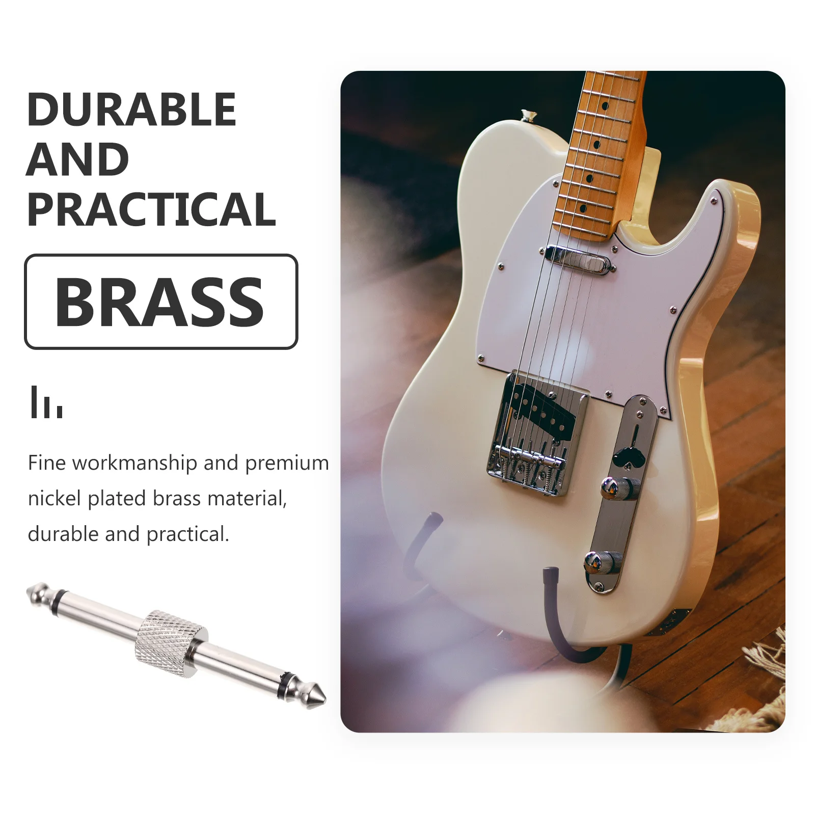 3 قطعة اكسسوارات الغيتار مزدوجة رئيس تأثير الدواسات موصل اتقان غرامة إشارة قوية سهلة الاستخدام موصل دواسة الغيتار #3