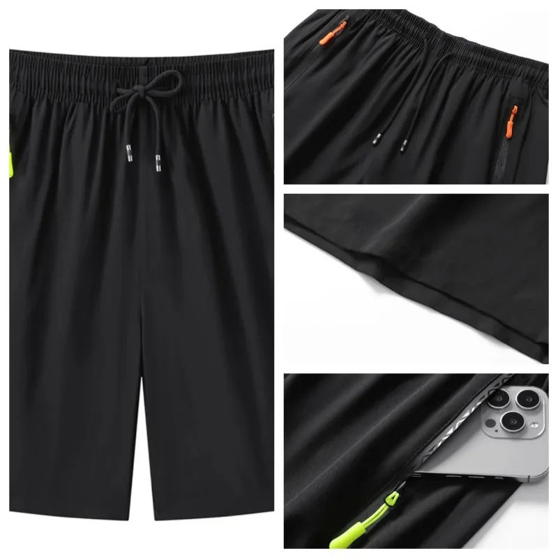 Summer Men's Outdoor Sports Shorts Sweat Wicking Quick Drying Daily Fashion Simple Lightweight Breathable Five Quarter Shorts