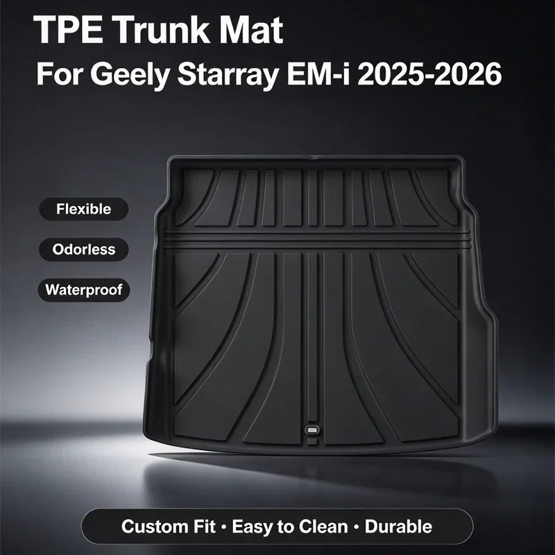 For Geely Starray EM-i 2025-2026 Eco-Friendly TPE Rear Trunk Mat Non-Slip Dustproof Car Cargo Liner Auto Interior Accessories