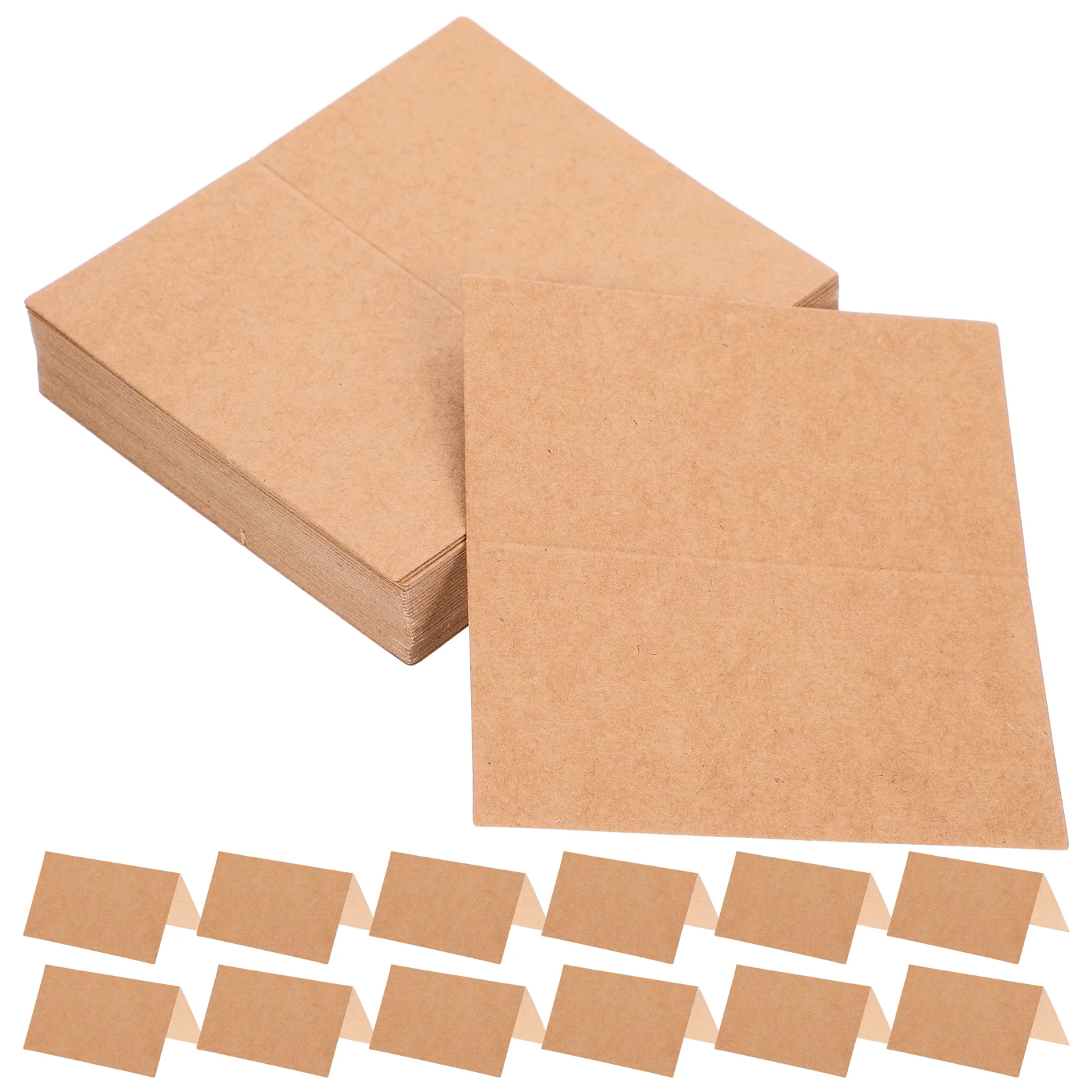 

50 Pcs Table Cards Place Delicate Blank Wedding Signs Banquet Seat Number Foldable Name Cards Elegant Design Stable Stand