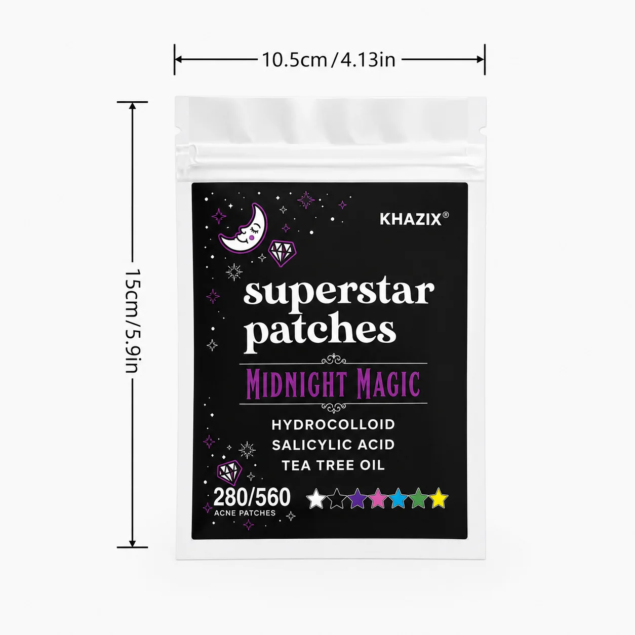 Star Pimple Patches For Face Hydrocolloid, Absorbing Cover, Tea Tree, Hydrocolloid Acne Patch, Cute Star Pimple