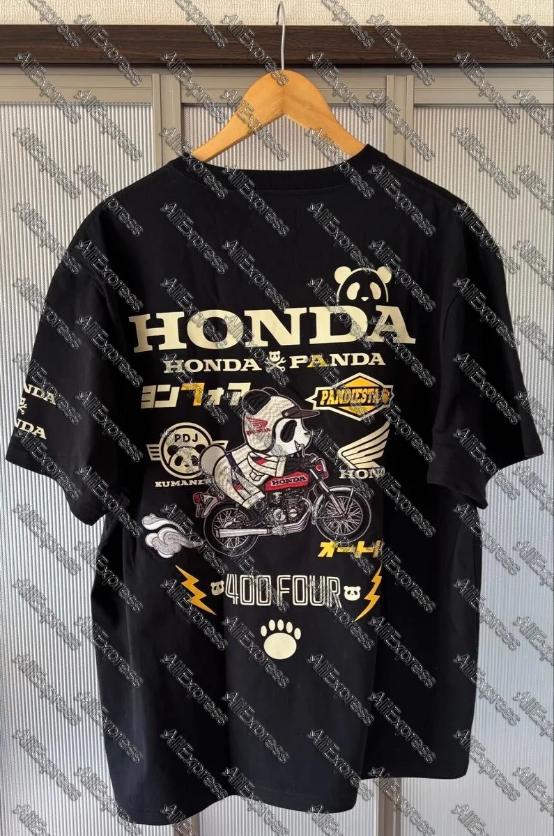 

Высокопроизводительная футболка с длинными рукавами для мотокросса Honda x Panda, быстросохнущая дышащая футболка для бездорожья, майка для горных велосипедистов