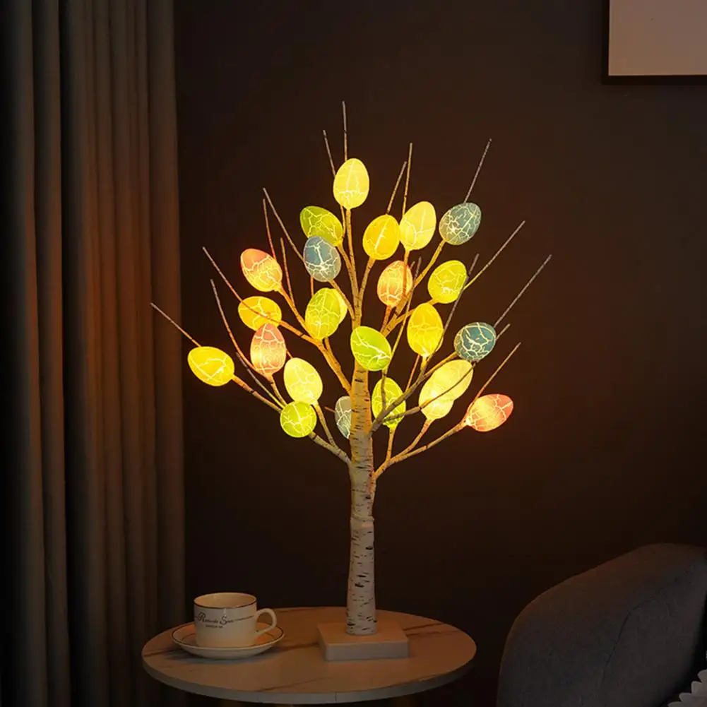 Easter Tree Light Soft Lighting Battery Powered Branches Adjustable Always-on Function Easy Installation Desktop LED Tree Lamp E