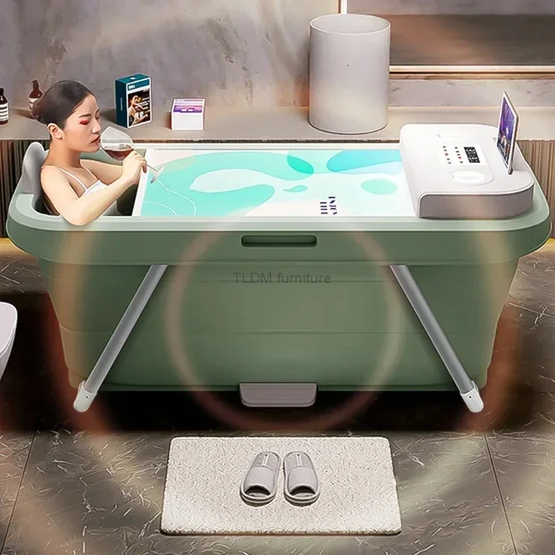 Imagem -03 - Banheira Dobrável Portátil de Corpo Inteiro para Adultos Home Spa Aquecimento Automático Suor a Vapor Bidê Confortável