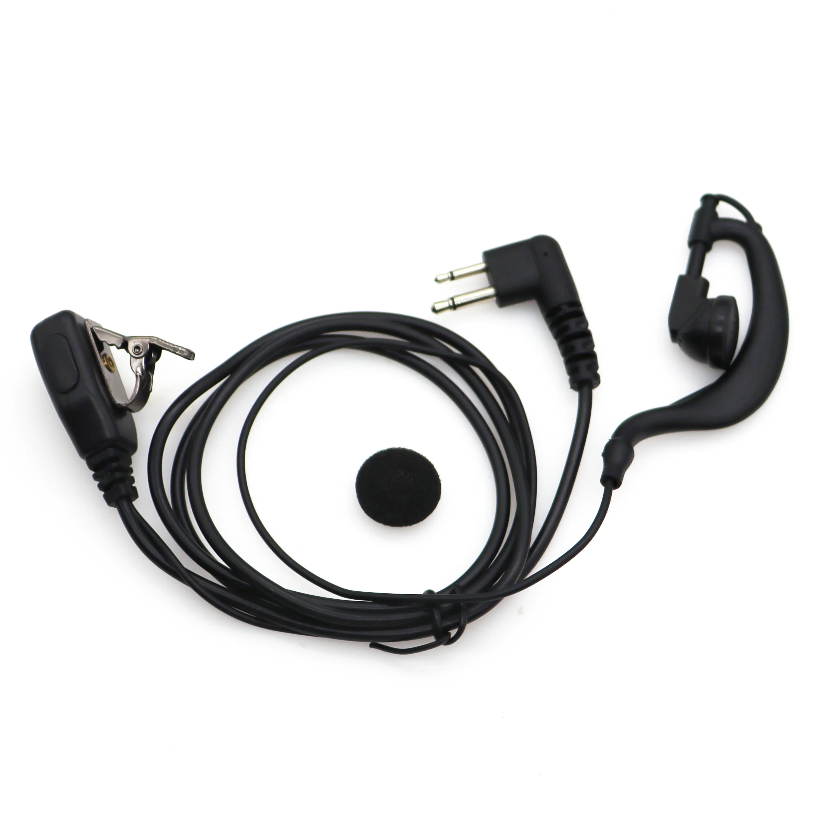 1/5/10PCS 모토로라 GP88 GP300 GP2000 HYT TC-500 TC-518 TC-600 라디오 송수신기 용 2핀 이어훅 PTT 마이크 이어폰 헤드셋