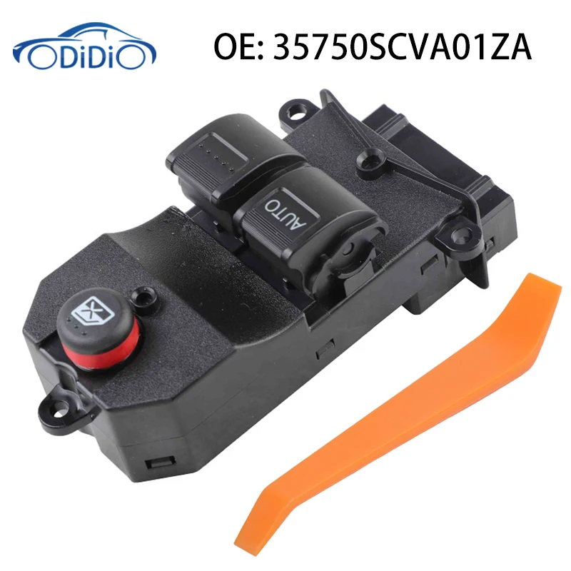 35750-SCV-A01ZA 35750SCVA01ZA 14Pins Single Auto Power Window Lifter Switch with crowbar For Honda Civic Element 2003-20009