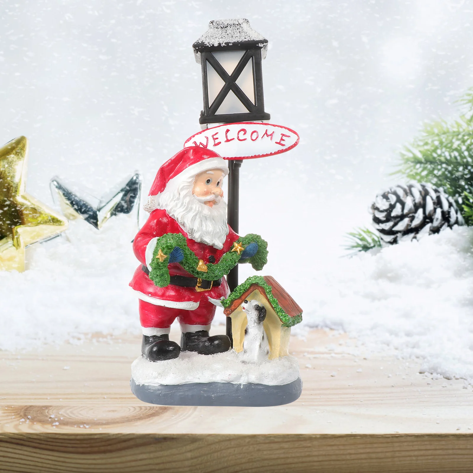 عيد الميلاد ليلة مصباح الراتنج عيد الميلاد سطح المكتب ديكور مشرق ستار توهج زخرفة عطلة ديكور حفلة عيد الميلاد ليلة مصباح حلية