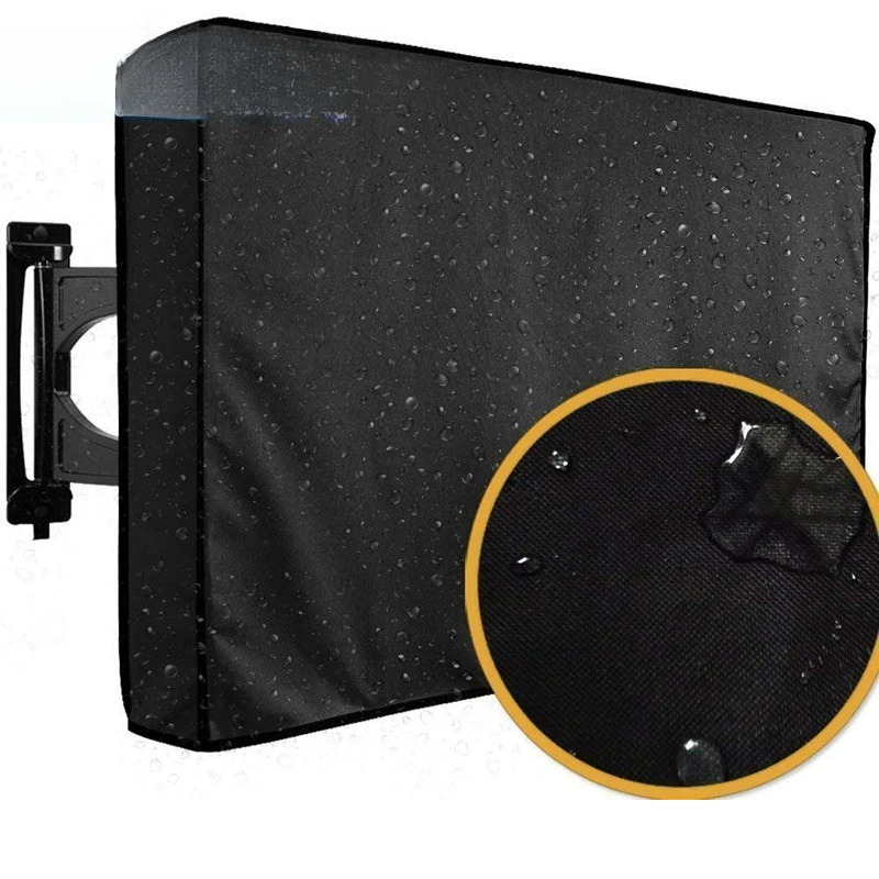 1PCSTV Cover Waterproof and Dustproof Cover, Wall-Mounted TV Cover, Oxford Cloth Coated with Silver, Outdoor Waterproof, Dustpro