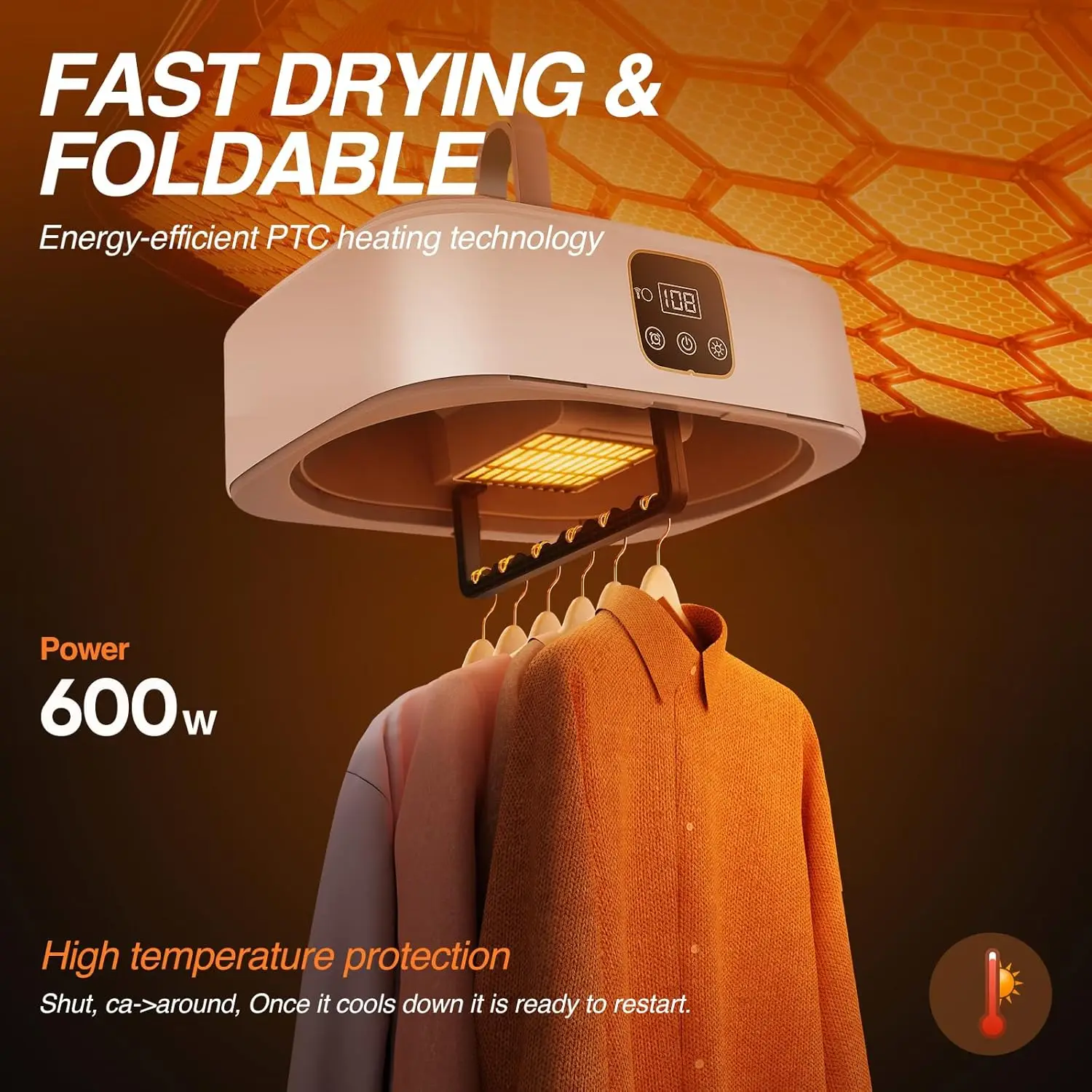 Portable Clothes Dryer, Mini Dryers for Laundry, Small Foldable Electric Compact Drying Machine for Travel,RV, Home and Apartmen