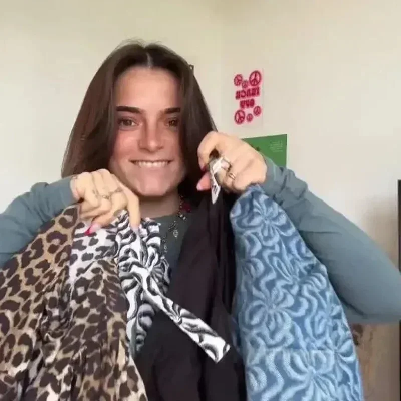 Leopard Print Shirt For Women Bow Lace Up O-neck Short Puff Sleeve Female T-shirt 2024 Summer Fashion All-match Street Lady Tops