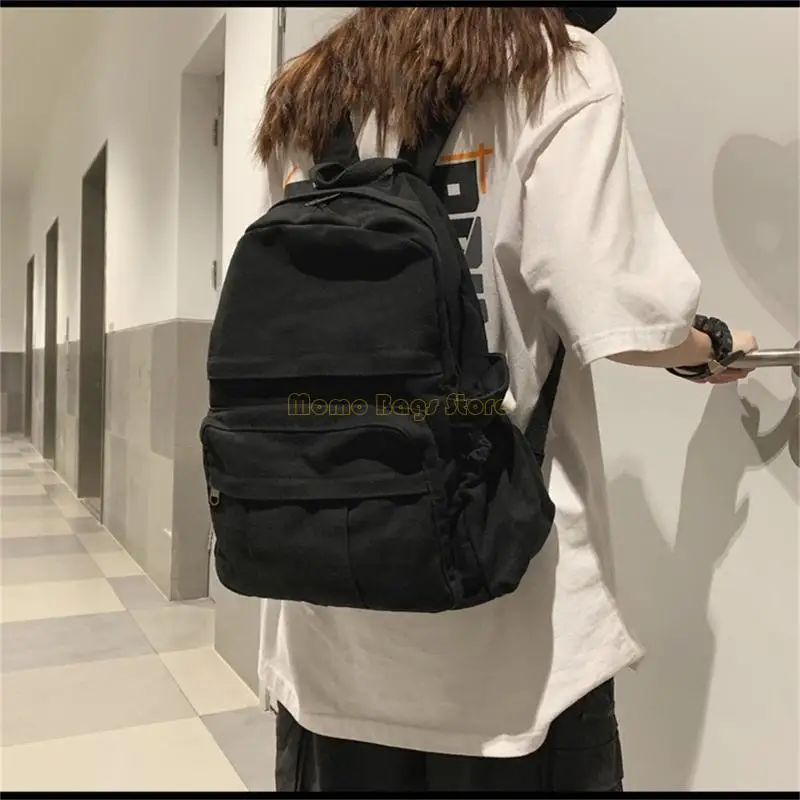 X90D Fashion Canvas Rucksack Laptop Rucksack Reiseschule Bookbag für Teenager