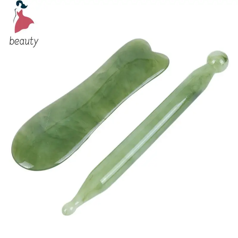 Ferramenta de massagem natural Jade Stone Guasha, terapia SPA, massageador Guasha, ferramentas para cuidados com a saúde corporal, 1pc