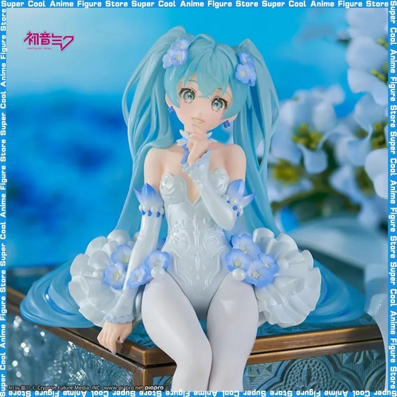 About 15cm Original Furyu Vocaloid Hatsune Miku Figure Fairy Flower Spirit Anime Kawaii Action Figurine Model Toys For Gift In