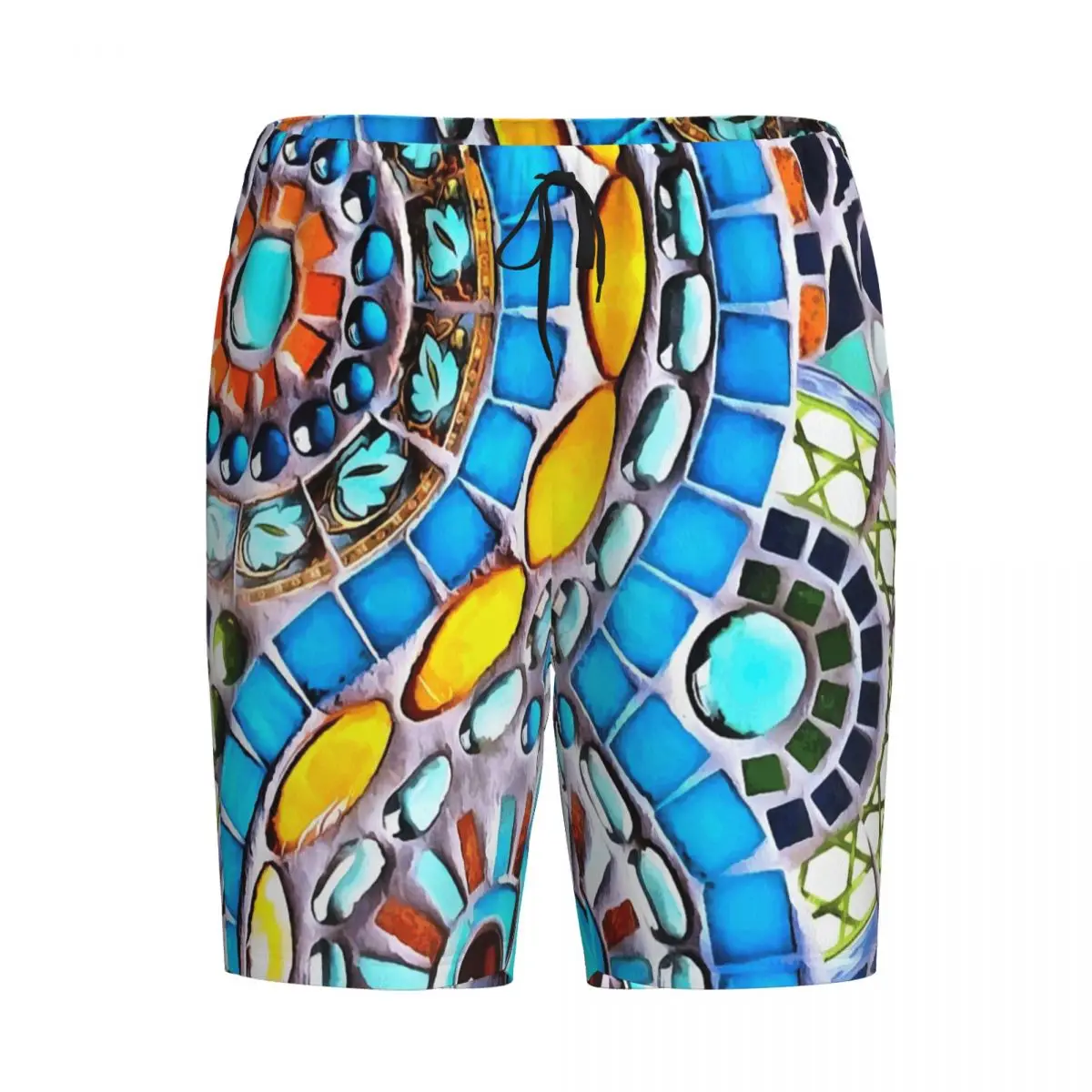 

Мужские пижамные штаны Custom Gaudi Barcelona Mosaic Shorts, домашние брюки для сна и отдыха