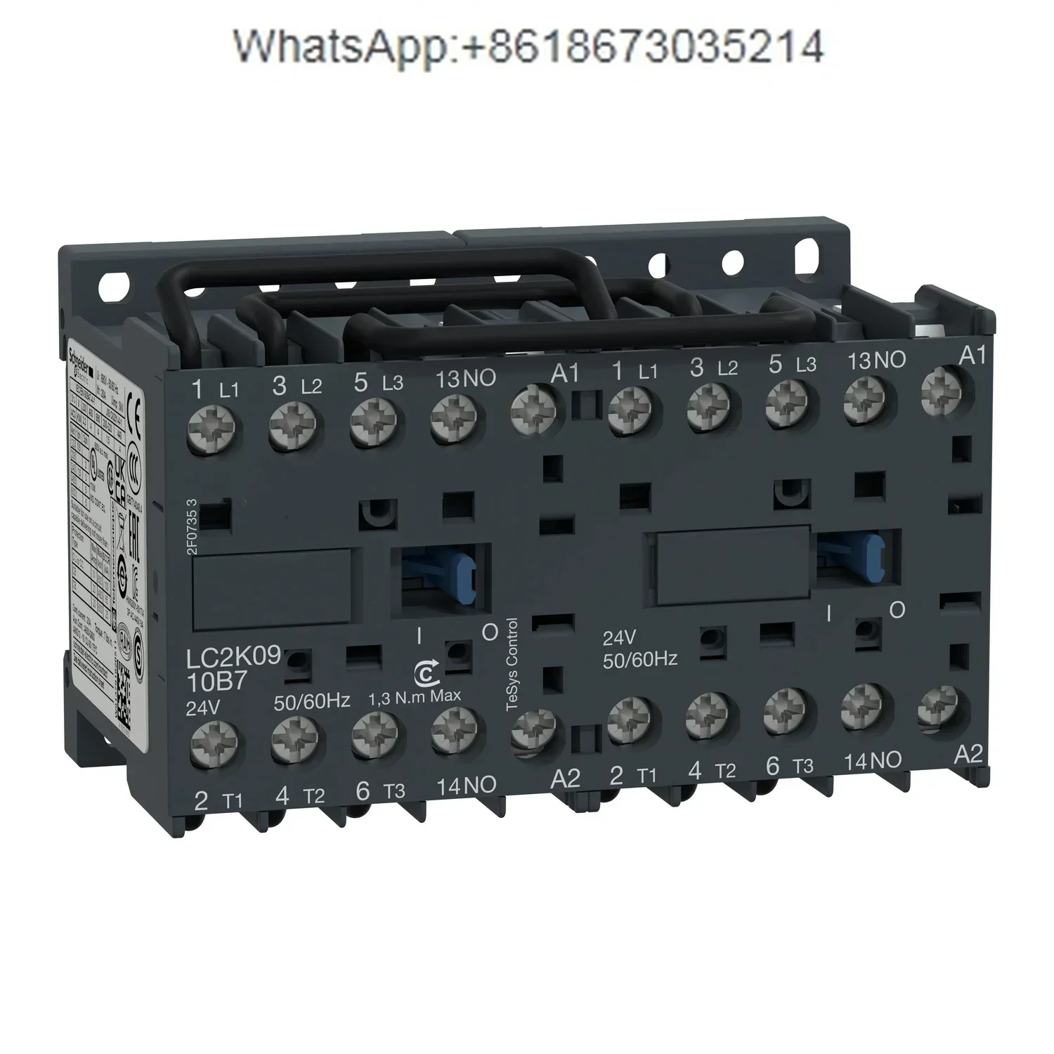 

LC2K0910B7 TeSys K reversing contactor 3P AC-3 = 440 V 9 A 1 NO - 24 V AC coil