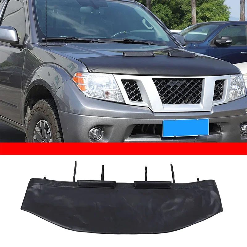 

For Nissan Frontier 2013-2021 Pickup Car Hood Sand and Stone Deflector Protection Cover Leather Exterior Modification Accessory