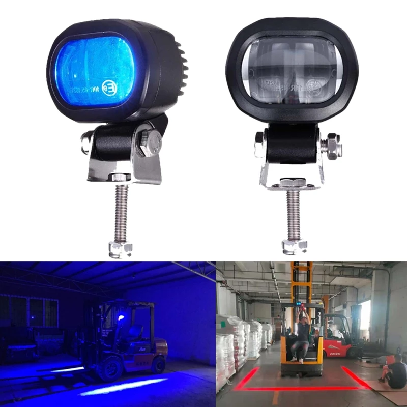 10-80v E9 Mini forklift lights Red Warehouse keep out zone light Red zone pedestrian light Red Danger lights