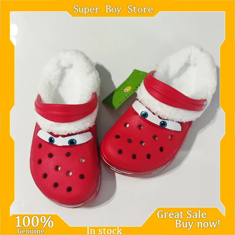 

Hot Style Adult Plush Mcqueen Car Hole Shoes Outdoor Beach Eva Sports Sandals Indoor Non-Slip Durable Breathable Slippers Gifts