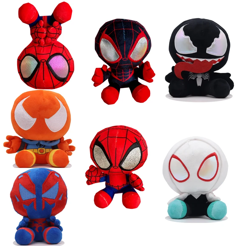 

Marvel Movie The Avengers Anime Cartoon Figure Spider Man Fills Plush Toys Kawaii Cute Stuffed Dolls Child Christmas Gifts ﻿