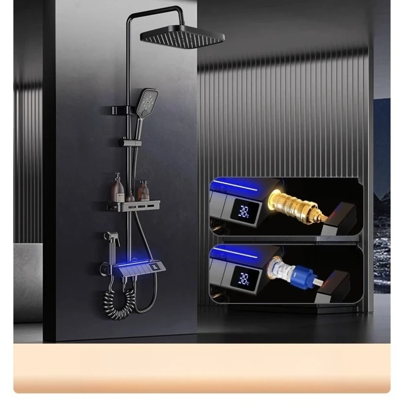 

constant temperature household， all-copper bathroom, bathroom, shower set.