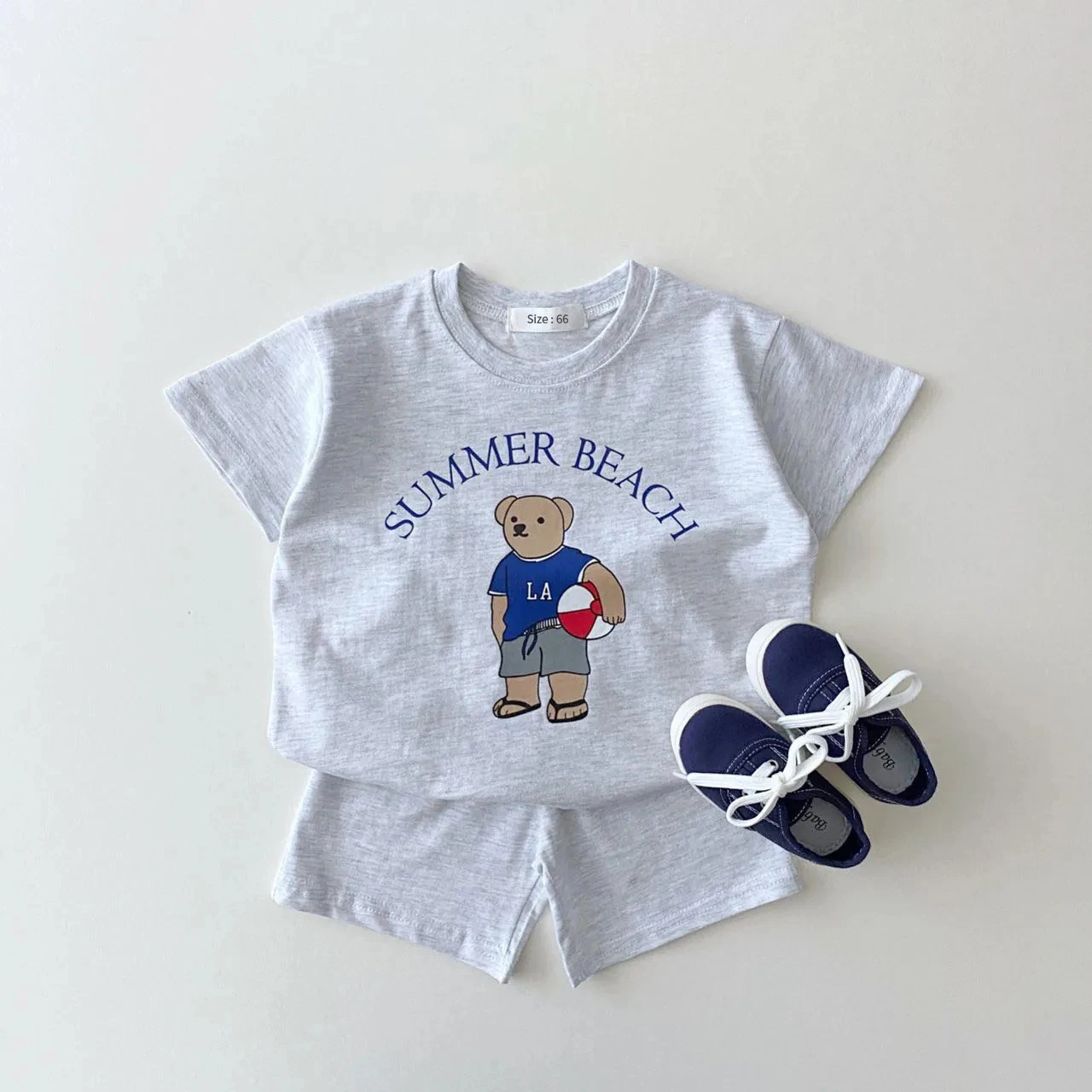 

2022 Korea Baby Boy Clothing Set Toddler Kids Summer Clothes Cartoon Bear T-shirt+Shorts Two Piece Suit Newborn Boy Girl Outfits