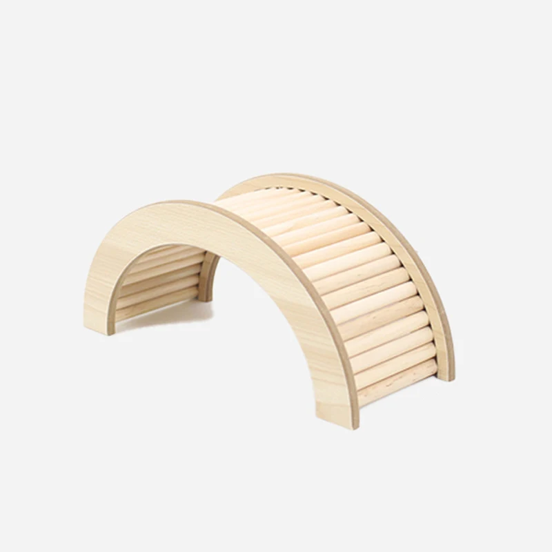 Hamster Wooden Steps Bridge Toy Guinea Pig Hedgehog Squirrel Arch Bridge Small Pet Exercise Toys Arch Bridge D9254