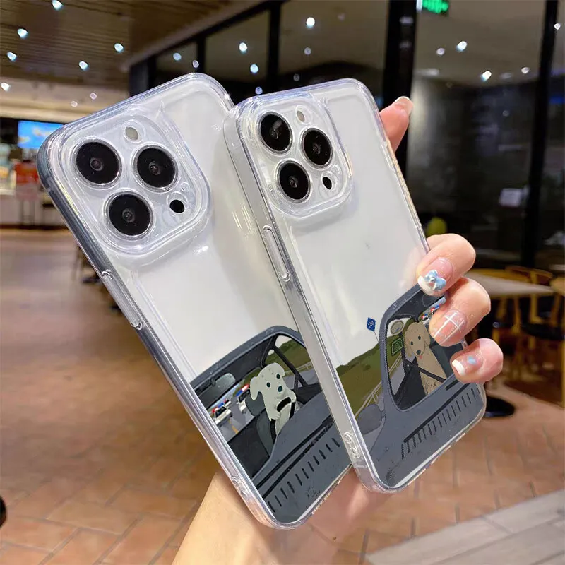 Funda creativa con forma de perro para coche VIVO Y03 Y28S Y22S Y17S Y15S Y33 Y21 2021 Y21S Y33S Y19S Y76 V23 V25 V27 Pro V30E