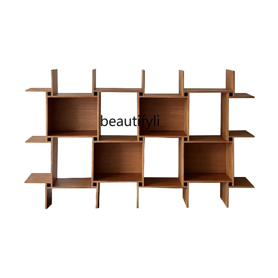 Shelf Italian medieval style floor-to-ceiling bookshelf storage bookcase display