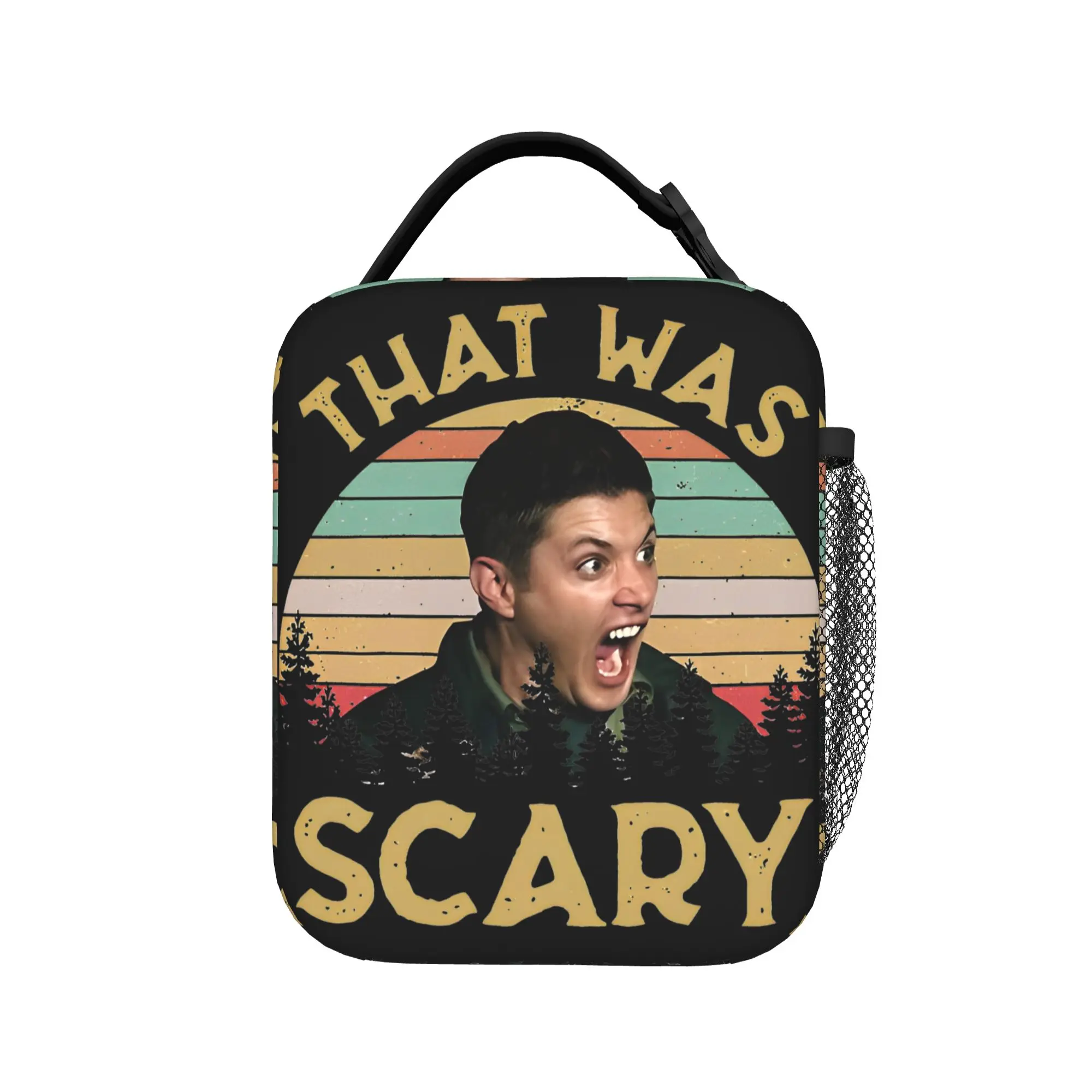 Dean Winchester Supernatural That Was Scary Funny Insulated Lunch Bag Cooler Bag Meal Container Tote Lunch Box Girl Boy Beach