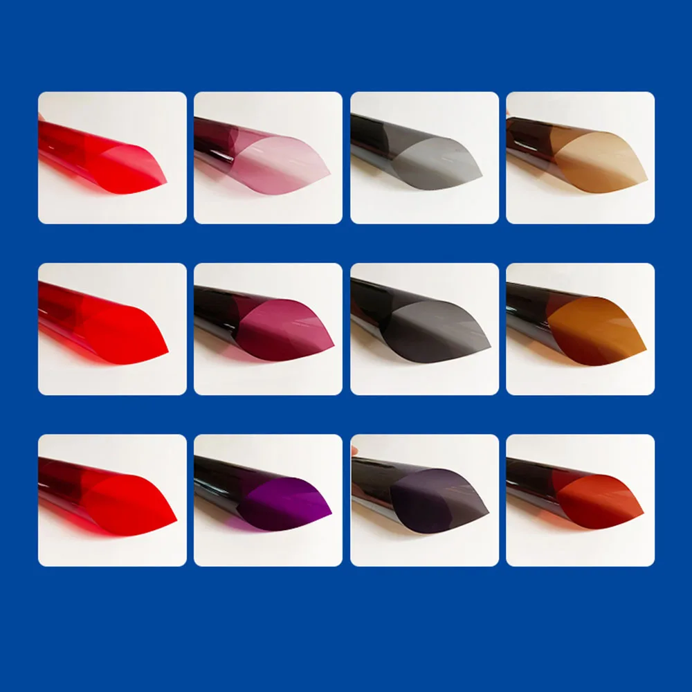 8"x8"Glasses Film Color Window Sunscreen Heat Insulation Transparent Paper Decoration Wedding Handmade Props Magic Laser Sticker