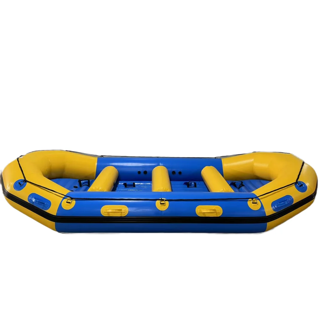 Inflatable Raft Boat, PVC Fishing Dinghy With Oars & Air Pump, For White Water Rafting, Lake Camping & River Adventures