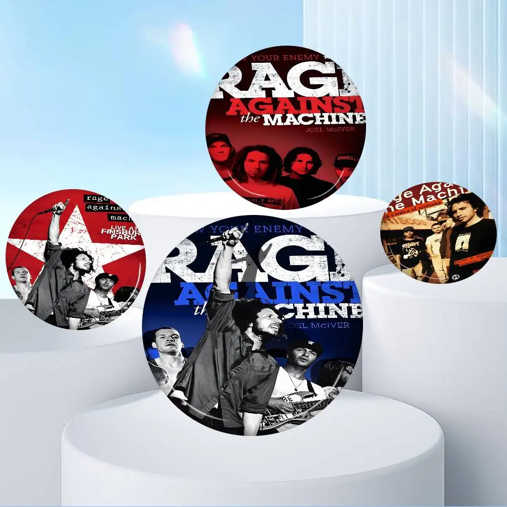 Rock Band Rage Against The Machine Soft Button Pin Bright Printed Icon Gift For Friends Badge Collar Brooch Lapel Pin Metal