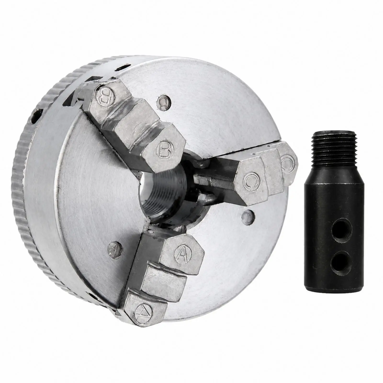 Compact Alloy Lathe Chuck Fixture 50mm Three Jaw Self Centering Workholding Tool for Hobby Machining Accurate Alignment Control