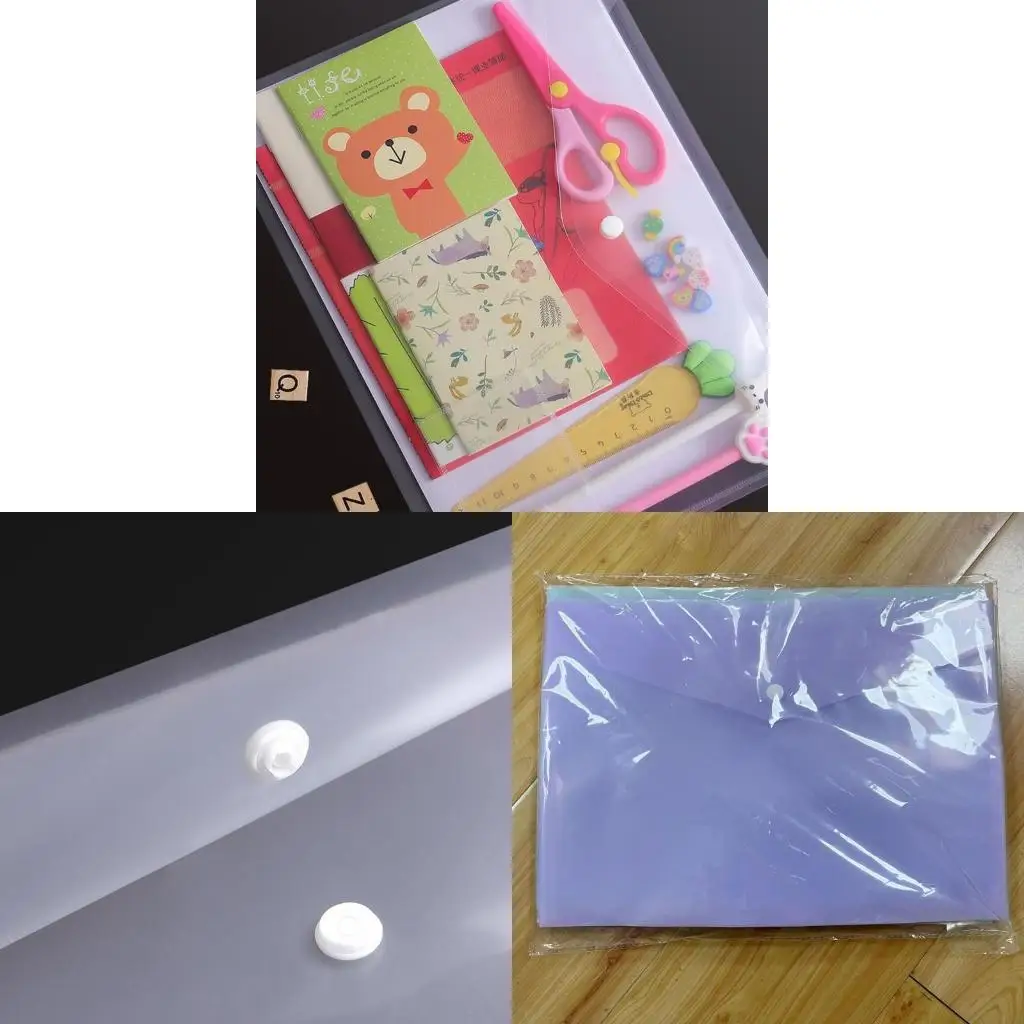 

M5TB 10PCS COVENTES HOLDER с закрытием Очистите папки с файлами водонепроницаемые прозрачные папки документов, размер