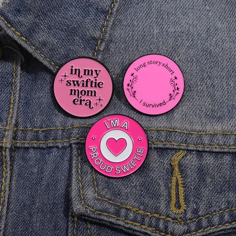 Pop Music Singer Lyric Enamel Pins I Survived Long Story Short Metal Hard Brooches Backpack Shirt Lapel Badge Accessory for Fans