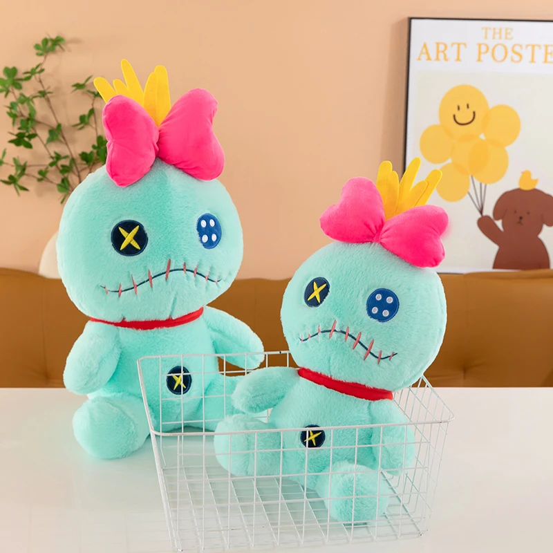 New Genuine Disney Lilo & Stitch Scrump Cute Plush Toy Small Gold Plush Doll Pillow Stuffed Toy Seat Cushion Christmas Gift