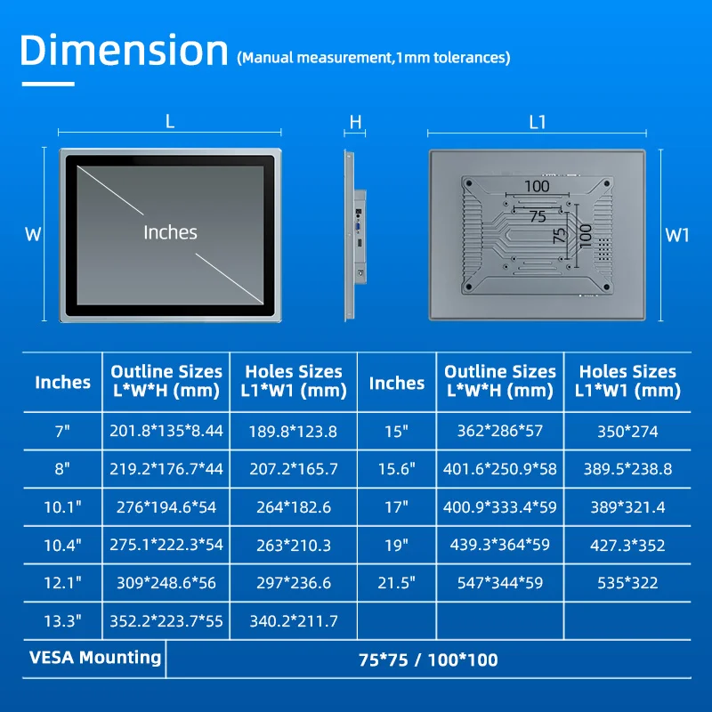 12 inch Industrial Tablet Panel PC Intel i5 10Gen 16G512G All in One Touch Screen Monitor Computer