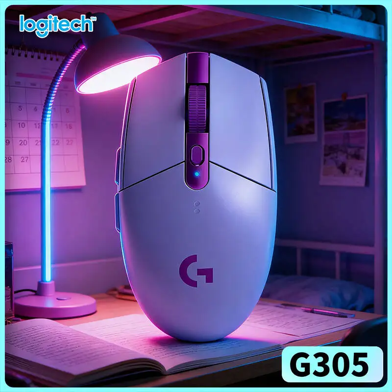 

Wireless Gaming Mouse Logitech G305, 12000 DPI HERO, 6 Custom Buttons, 250hr Battery, 99g, PC Mac Gamers Choice
