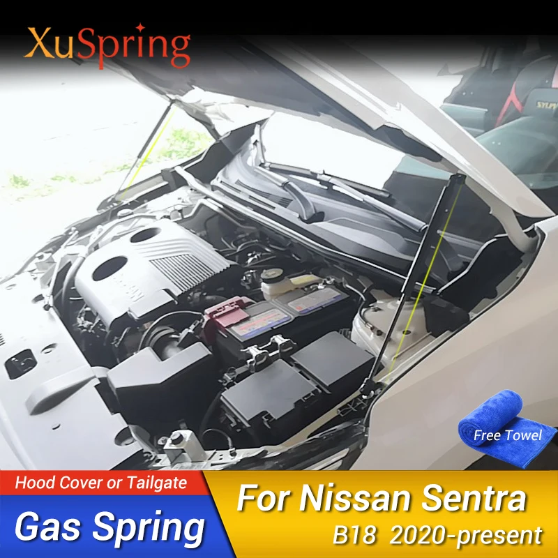 For Nissan Sentra B18 Bluebird Sylphy N16 2020 2021 2022 2023 Car Hood Cover Spring Shock Gas Support Strut Bars Hydraulic Rod