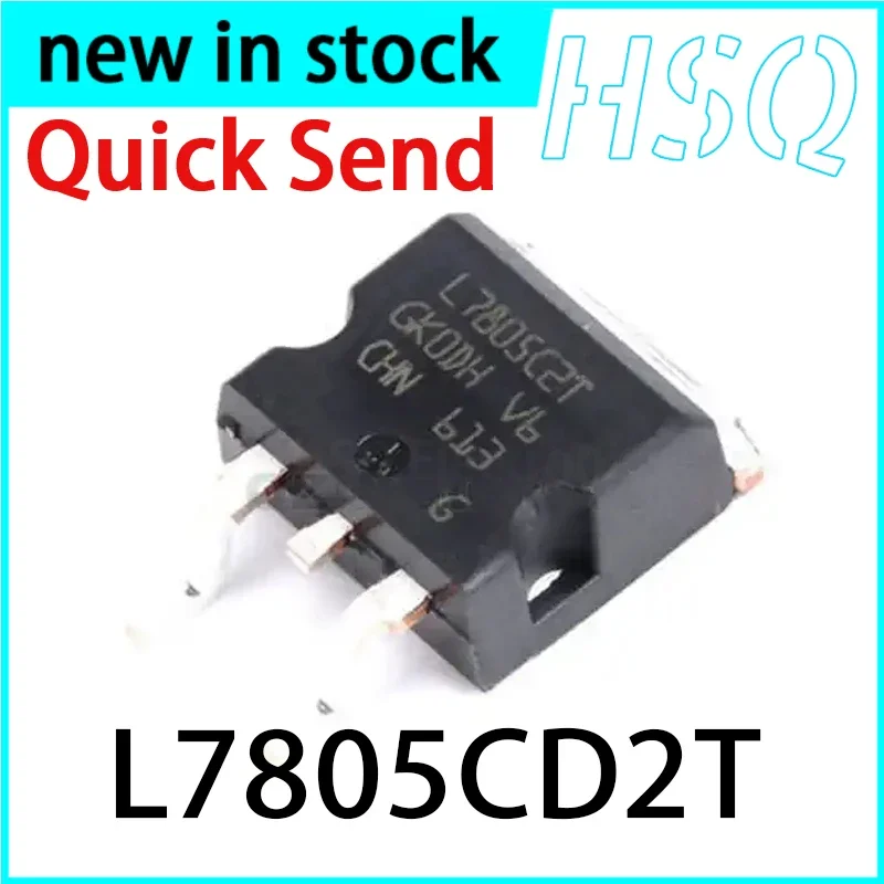 5PCS New L7805CD2T L7805C2T SMT TO-SOT-263 Three-end Regulator Tube 7805